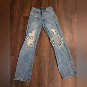 Aeropostale Light Blue Distressed Women Jeans